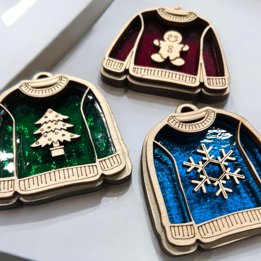 Holiday Sweater Ornaments